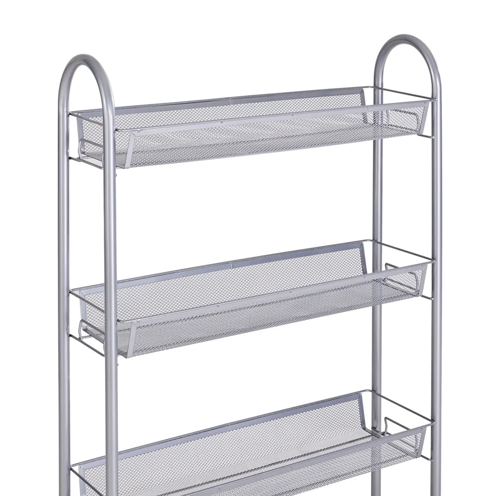 4 Tier Slim Rolling Storage Cart O81765