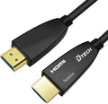 25 Feet Fiber Optic HDMI Cable 4K 60Hz 18Gbps HDR in-Wall Rated Black Pack of 2 S7035
