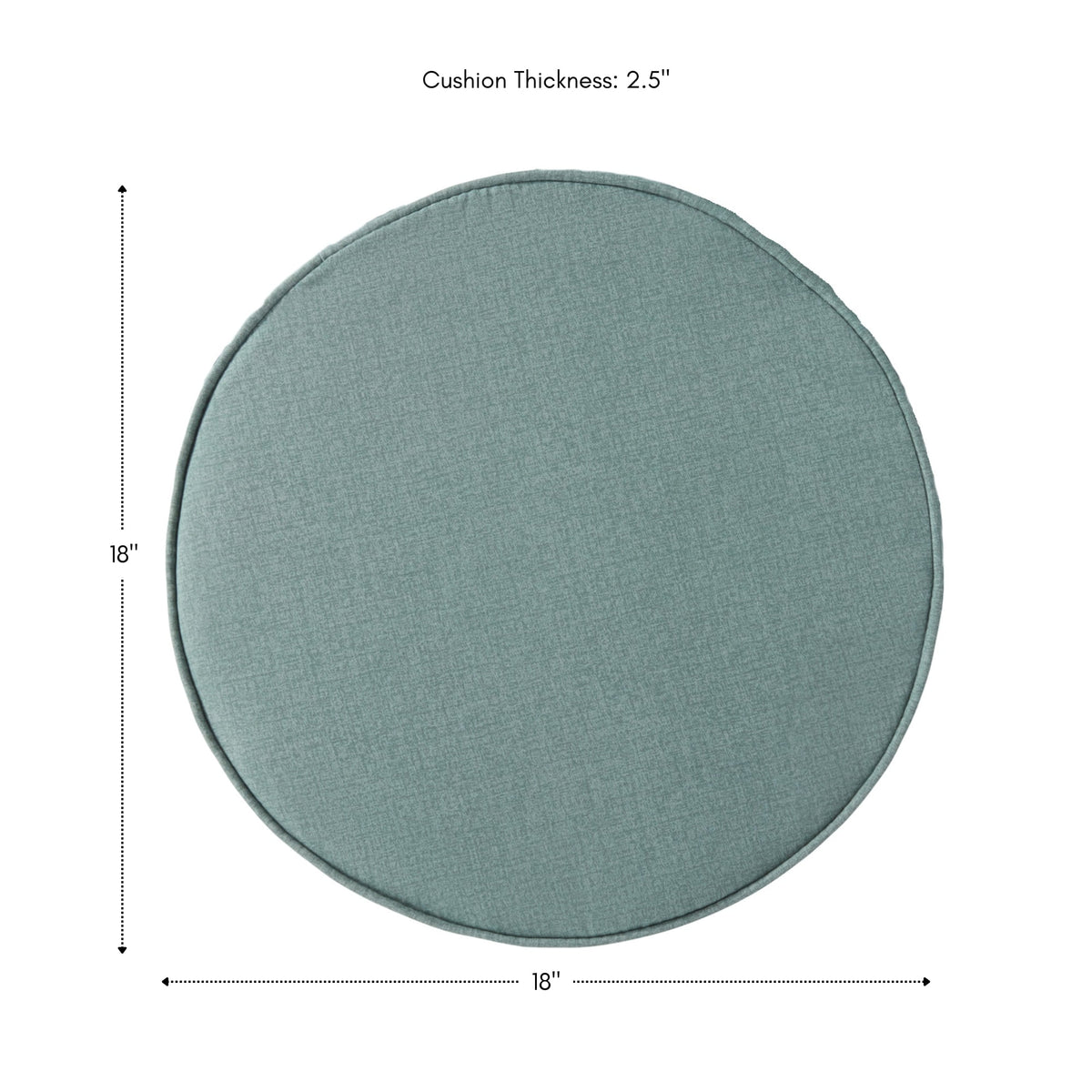 18" x 18" Seaglass Round Outdoor Chair Pad Set of 2 A161856