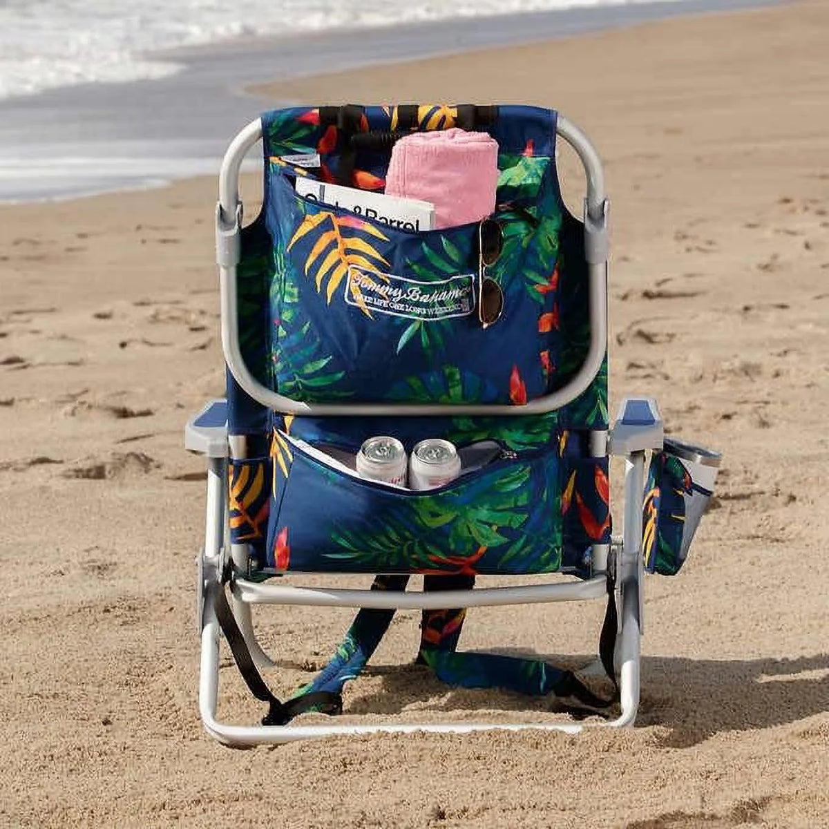 Dark Blue 2 Pack Backpack Beach Chair I139784