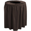 Brown Shirred Pleat Trash Can Cover V1984
