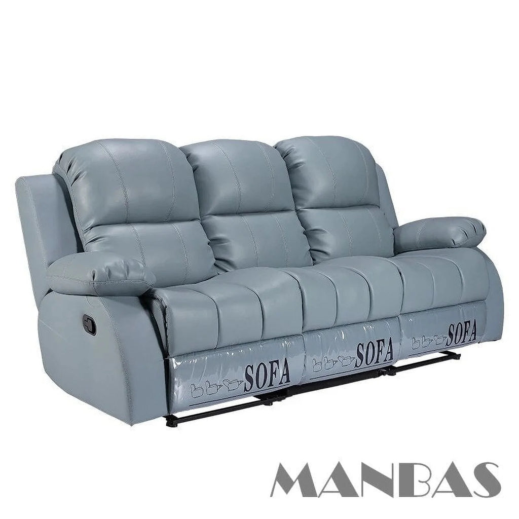 Manual Electric Recliner Sofa Genuine Leather Couch R6615
