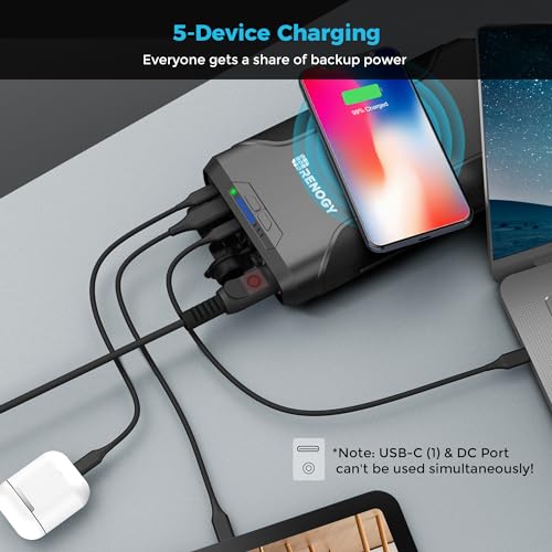 72000mAh 266Wh 12v Power Bank with 60W PD USB-C DC Wireless Charging Flashlight Y7481