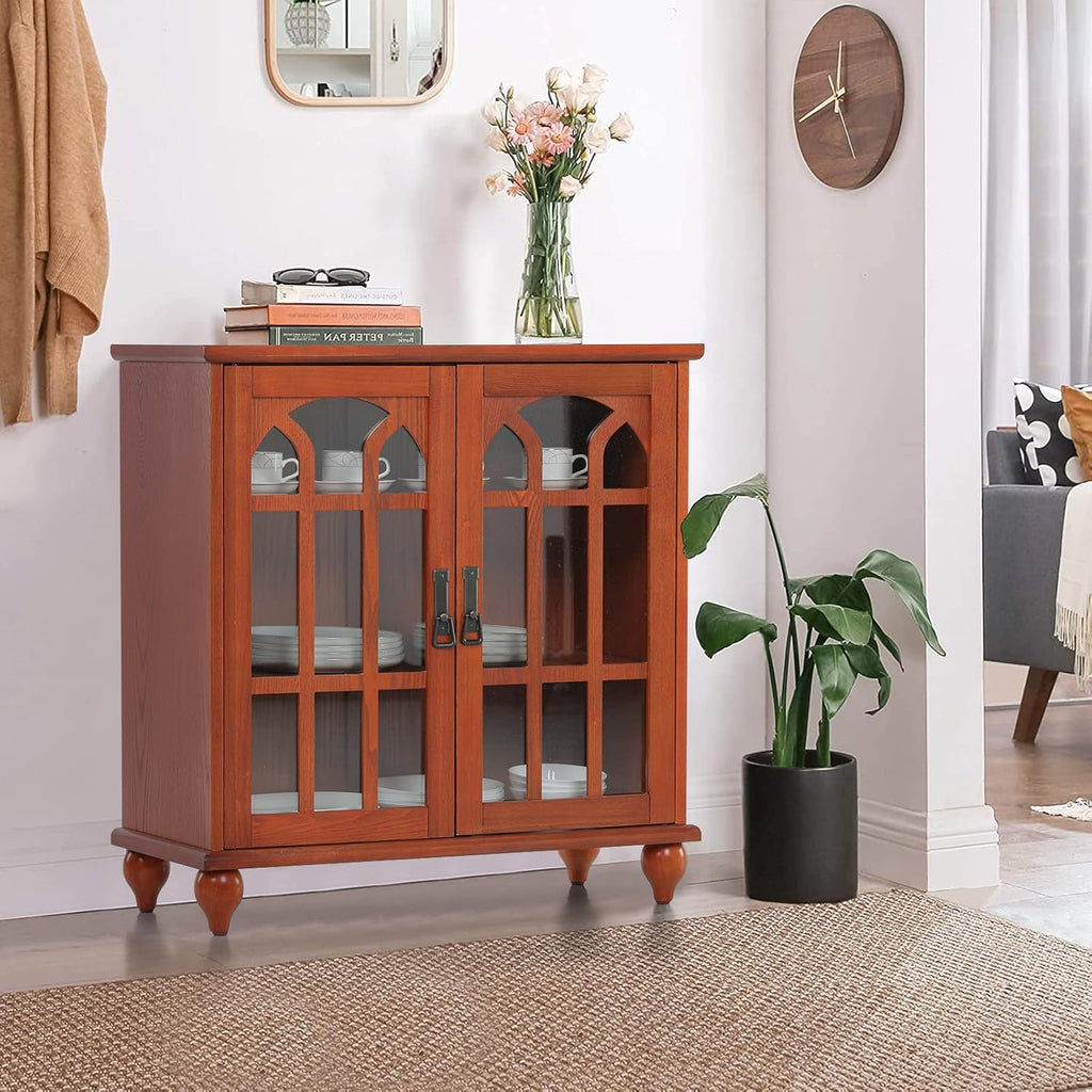 Buffet & Sideboard Storage Cabinet with Glass Doors S358009