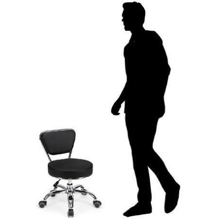 Adjustable Height Technician and Pedicure Stool Set of 2 Cappuccino Y754372
