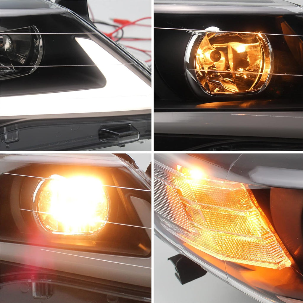 LED Projector Headlights with LED DRL & Halogen High Beam P4601