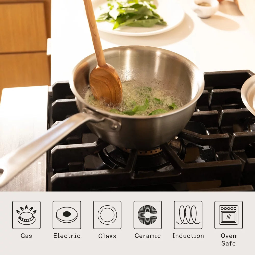2 Quart Stainless Steel Saucier Pan C534