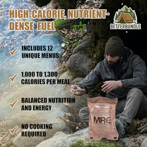 24 Pack MRE Meals Ready to Eat Variety Pack with Flameless Heater L2920