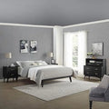 Black 8.5 Inch Wood Platform Bed with Storage W364