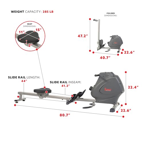 Magnetic Rowing Machine with Digital Monitor N8744