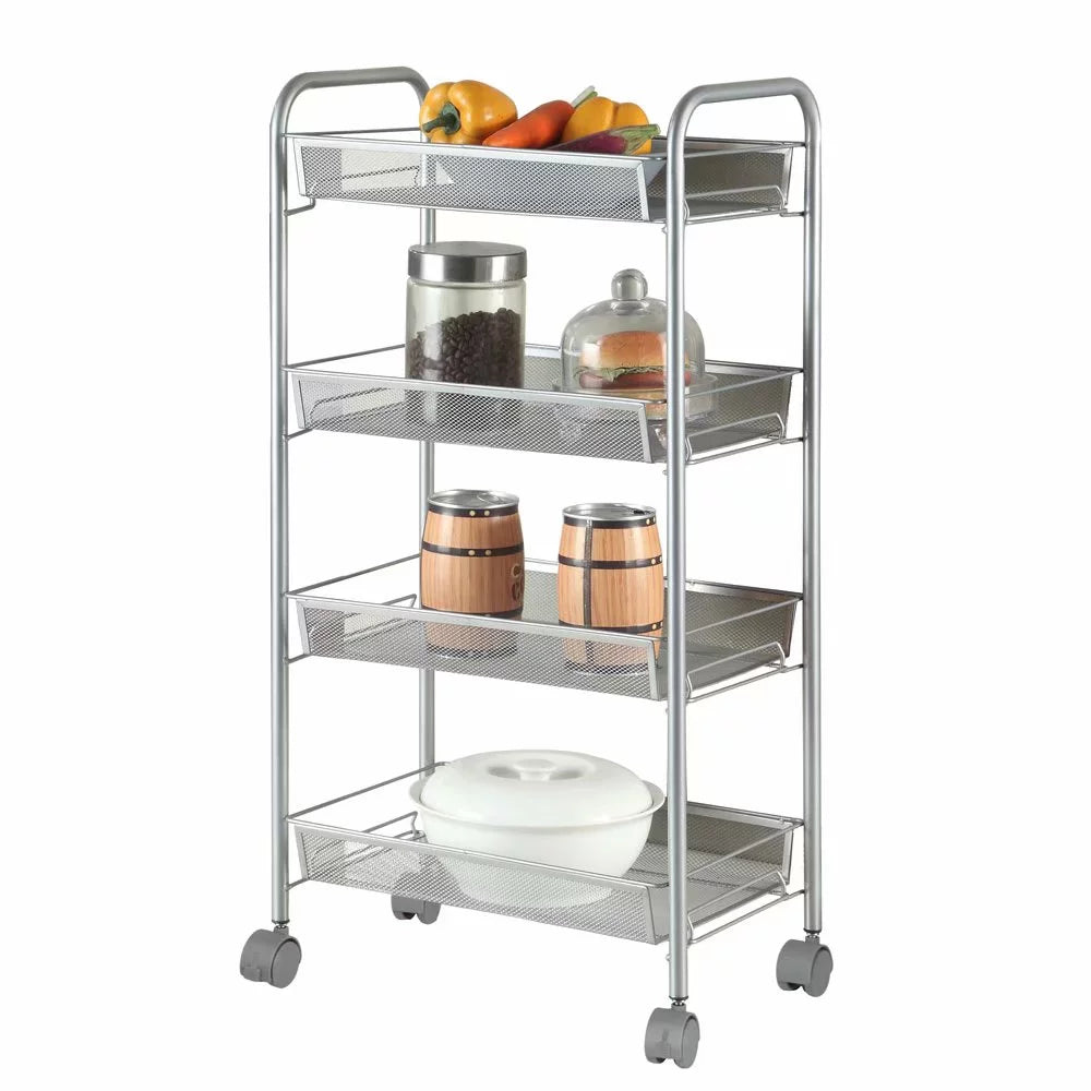4 Tier Slim Rolling Storage Cart O81765