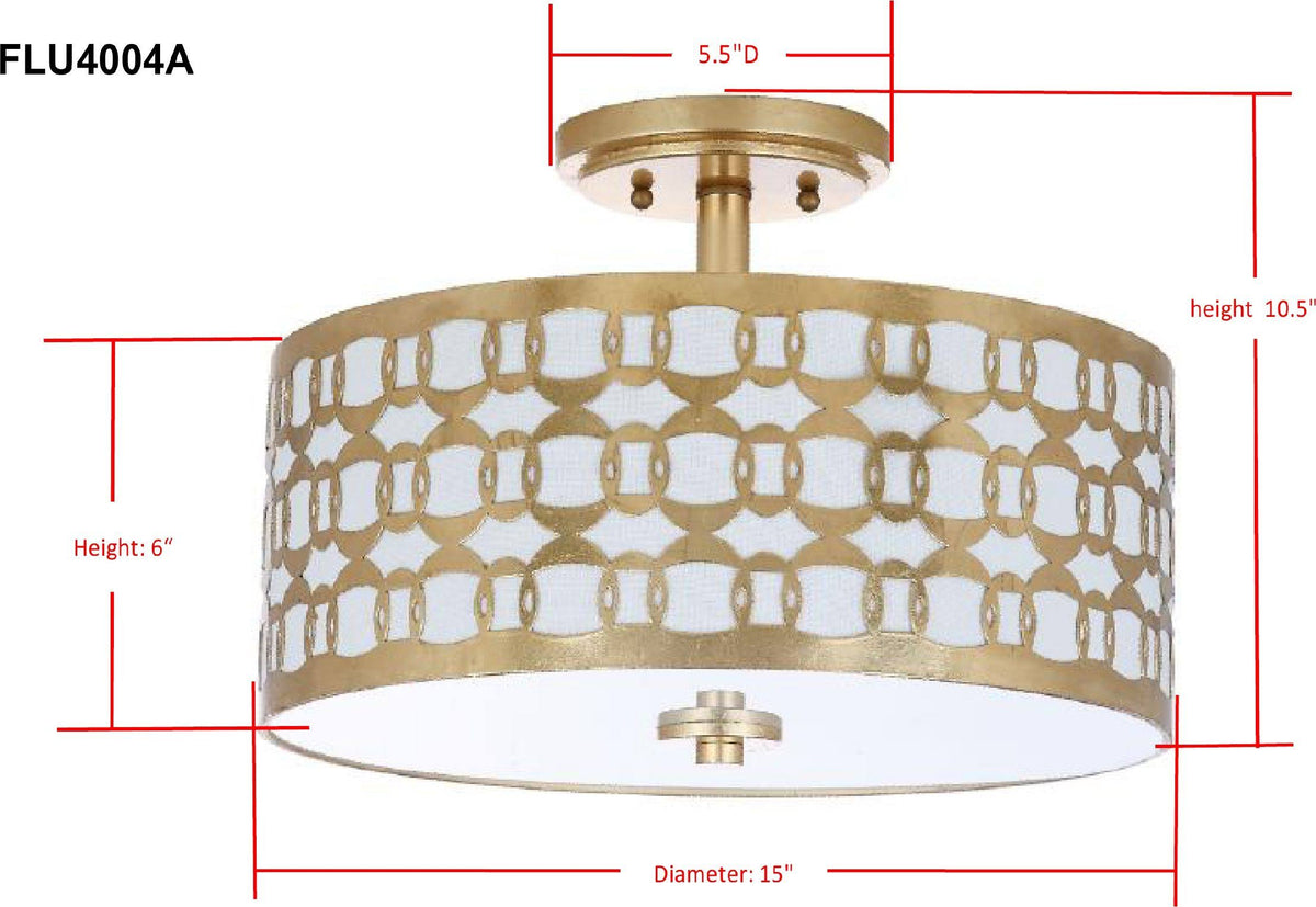 Gold Flush Mount Light Z9351