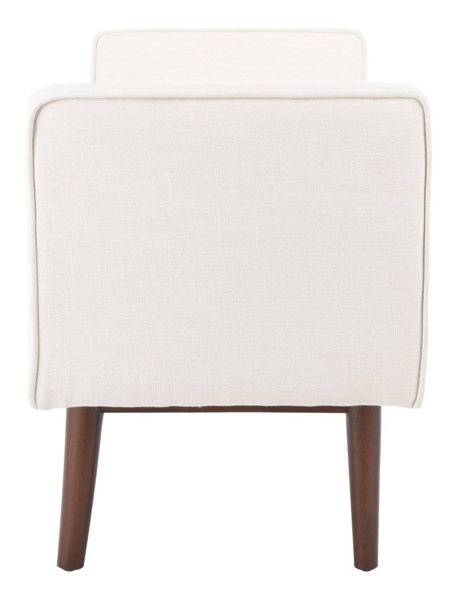 Light Brown/Walnut Midcentury Bench S641