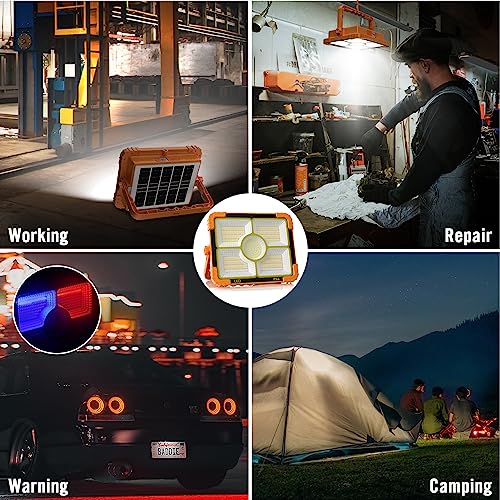 100W LED Solar Work Light, 10000LM Magnetic Worklight, IP66 Waterproof R99546