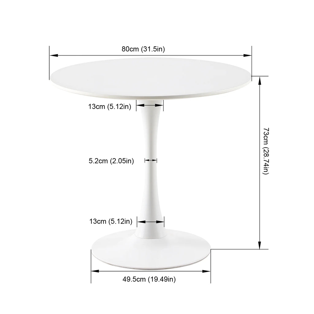 Round White Dining Table for 4 I5535