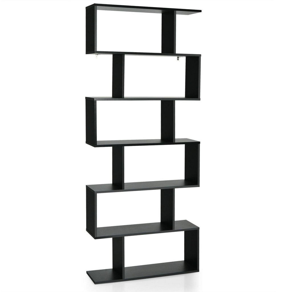 Black S-Shaped Bookshelf P60917