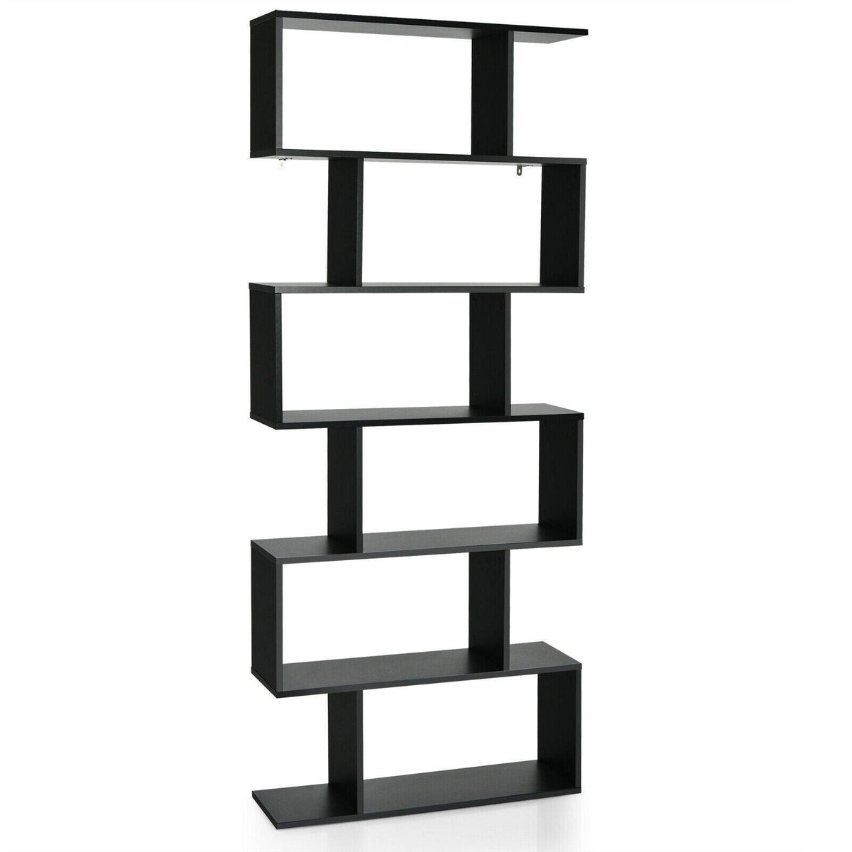 Black S-Shaped Bookshelf P60917