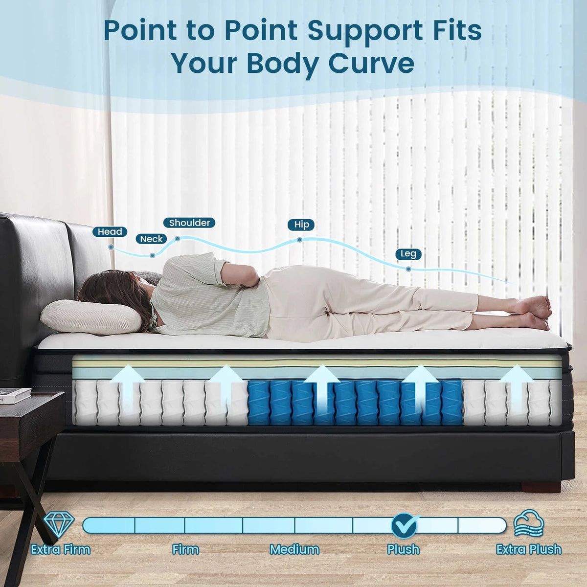 Twin 10 Inch Memory Foam Hybrid Mattress with Pocket Springs K6320