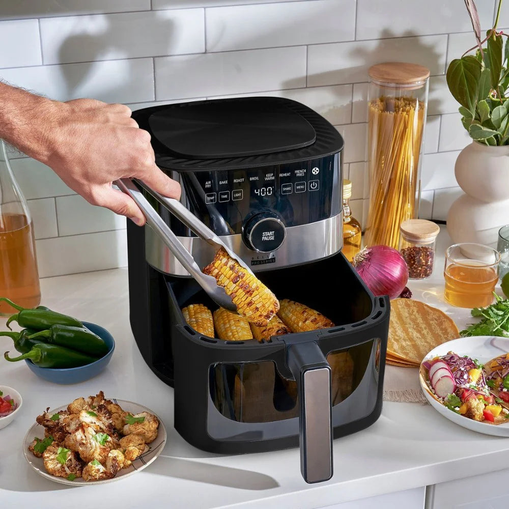 6-qt. Digital Air Fryer with Window Black T1123