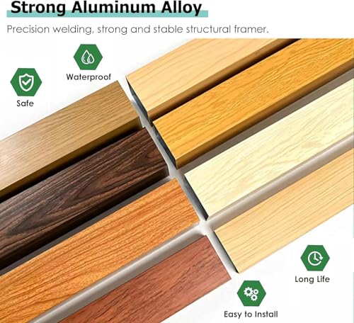 Wood Grain Screen Partition Post Aluminum Alloy N423