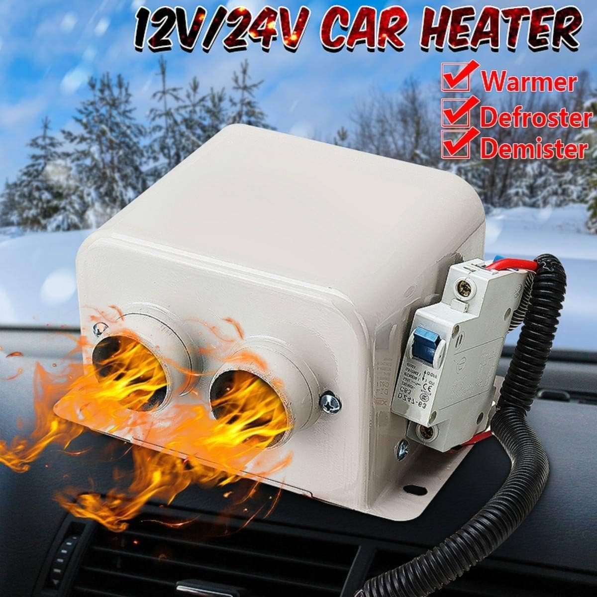 12V 800W Car Heater Kit, Pack of 2 U604