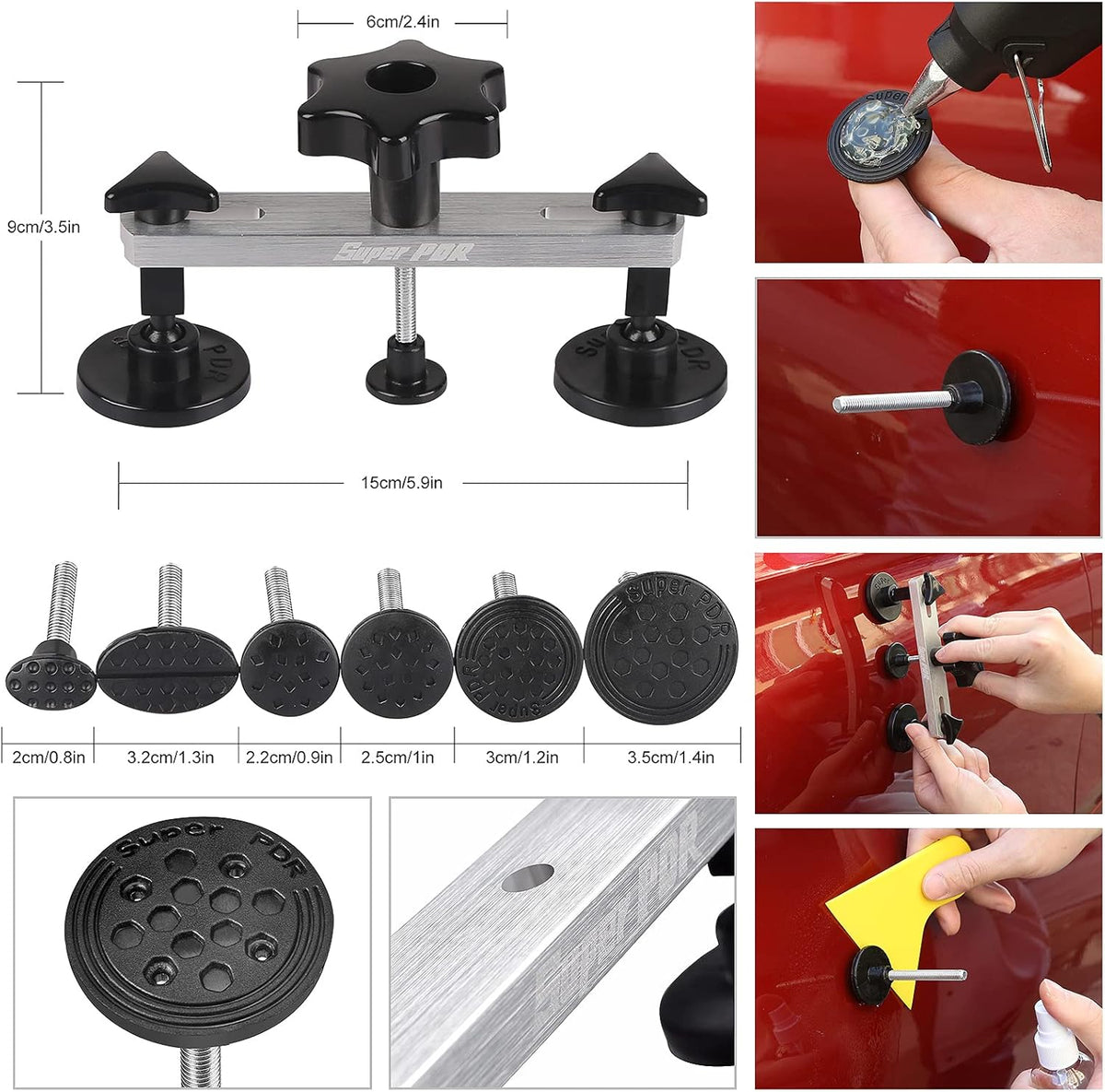 Dent Repair Kit with LED Light Board and Storage Bag C381