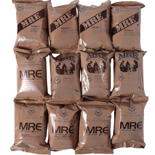 24 Pack MRE Meals Ready to Eat Variety Pack with Flameless Heater L2920