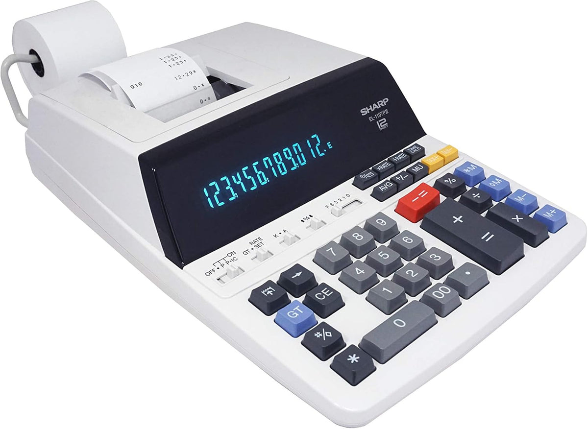 Heavy Duty Printing Calculator with Clock and Calendar W371518