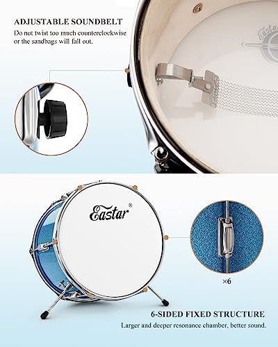 3-Piece 14 inch Junior Drum Set with Bass Tom Snare Drum J172205