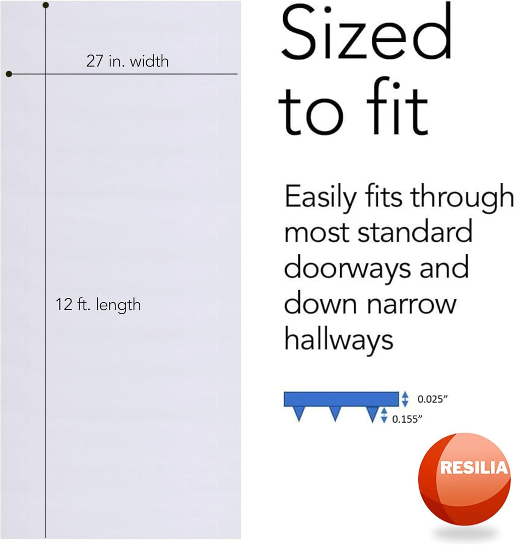 Clear Vinyl Plastic Floor Runner, 27 Inches Wide x 12 Feet Long N1591