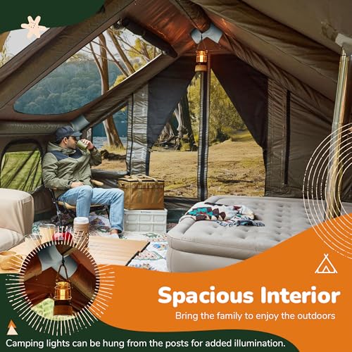 Inflatable Camping Tent with TPU Skylight U507