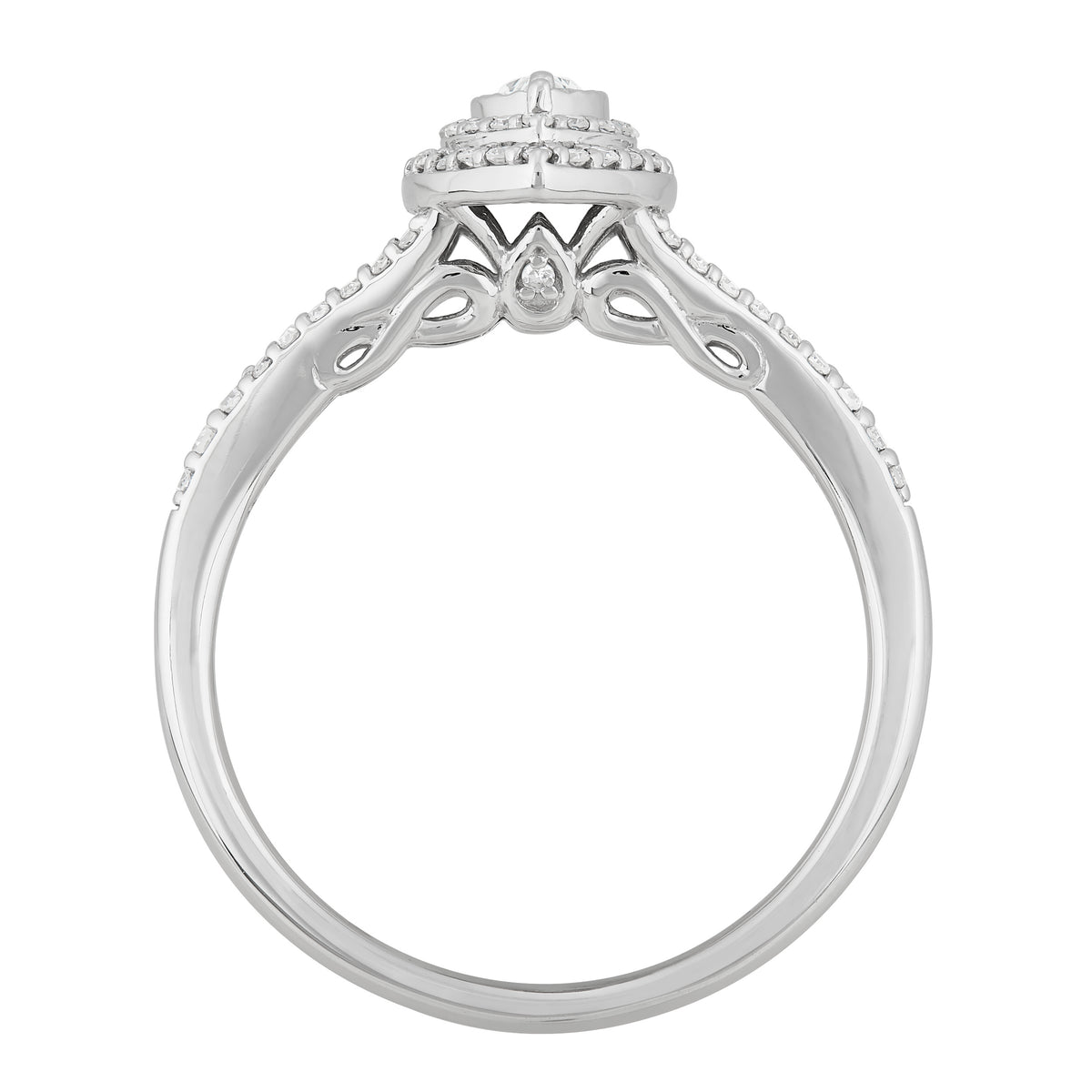 .33 CT Diamond Marquise Engagement Ring in 10K White Gold, Size 7 I32953