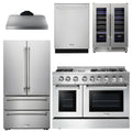 48 In. Dual Fuel Range, Range Hood, Refrigerator, Dishwasher, Wine Cooler Z664