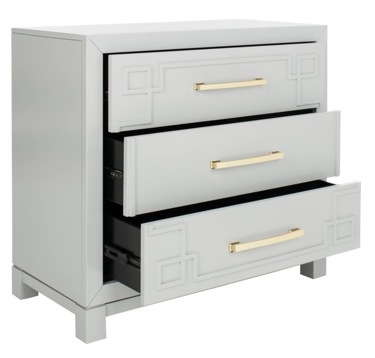 Blue/Gold 3 Drawer Chest L9362