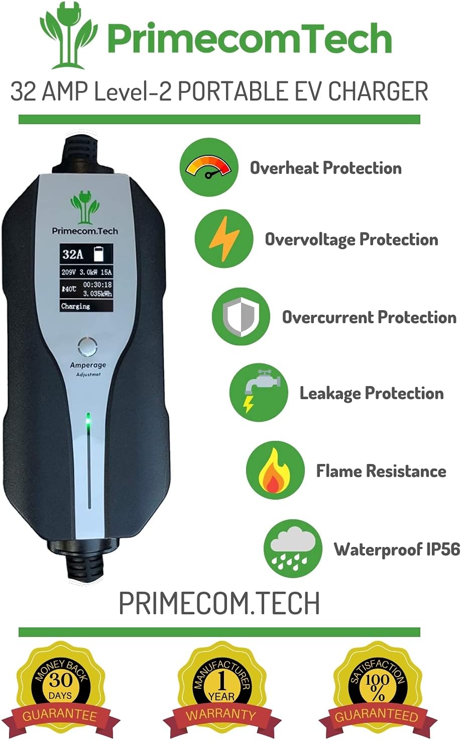Level 2 Electric Vehicle Charger with 50Ft Cable I983