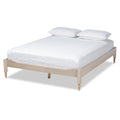 Antique White Wood Platform Bed Frame King T72906