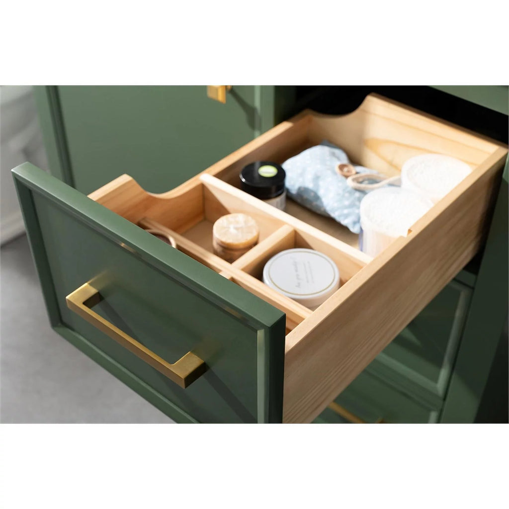 36" Green Wood Sink Vanity Cabinet W775