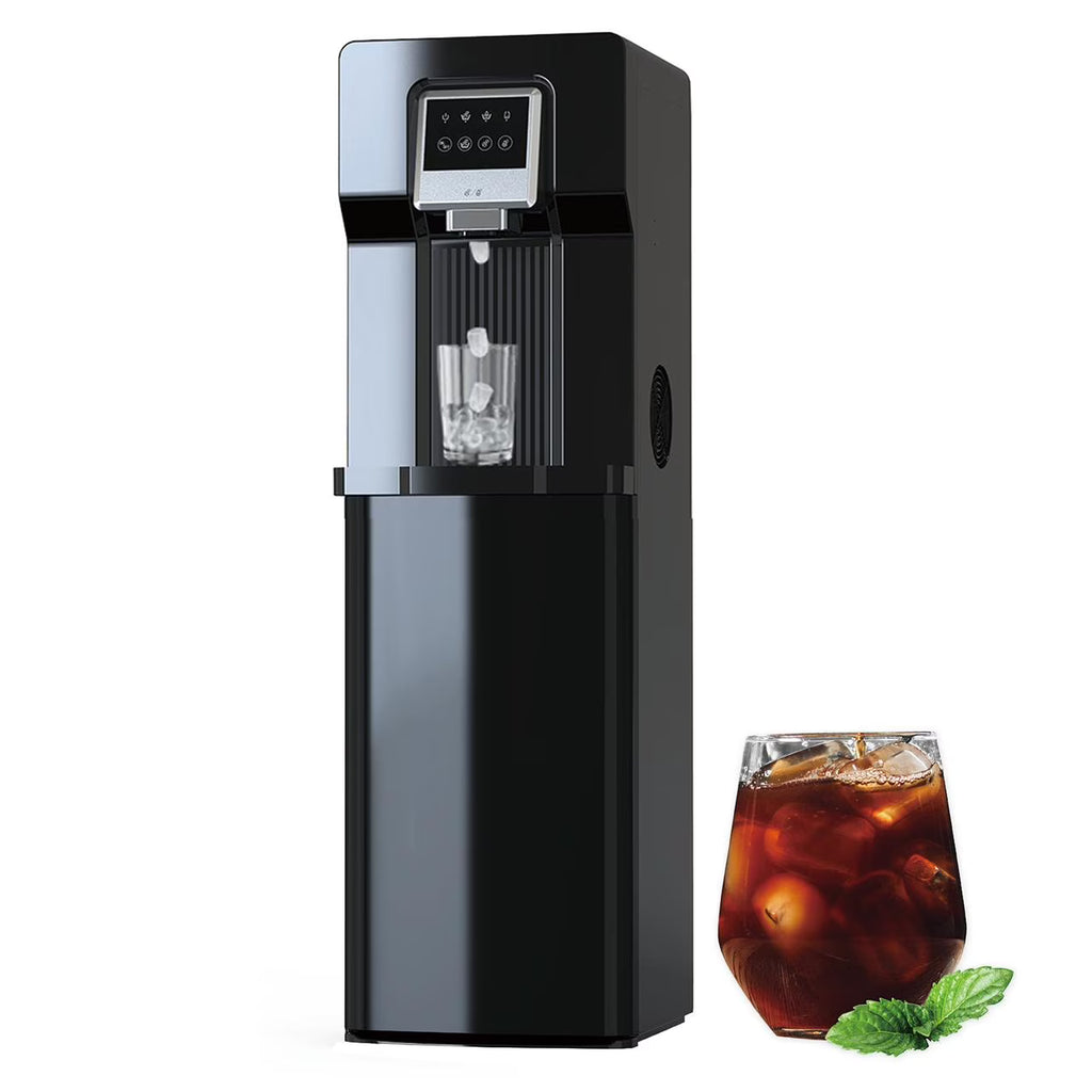 Bottom Loading Water Cooler Dispenser with Ice Maker for 3 Gallon Bottle Black L629795