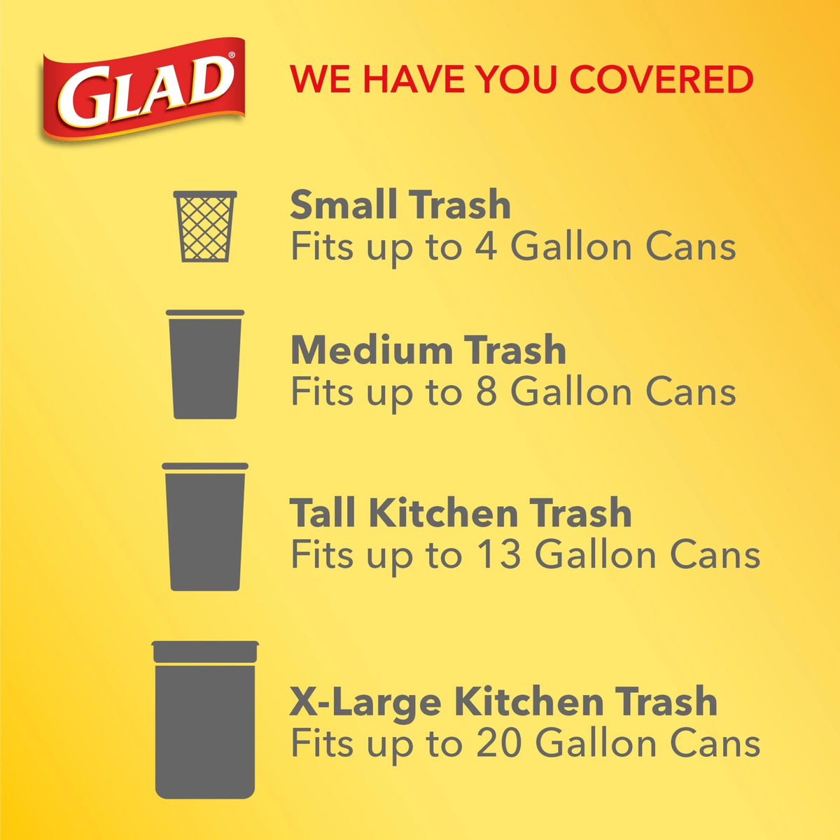 13 Gallon White Drawstring Trash Bags, 110 Count Z54884