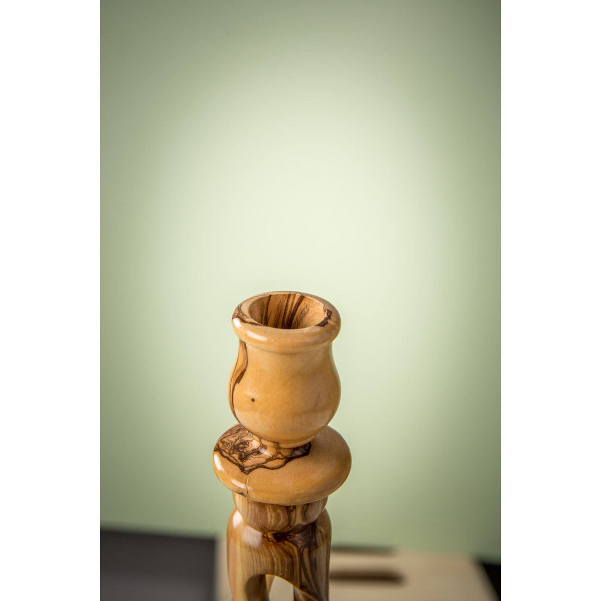 Olive Wood Winding Candle Holder A657764