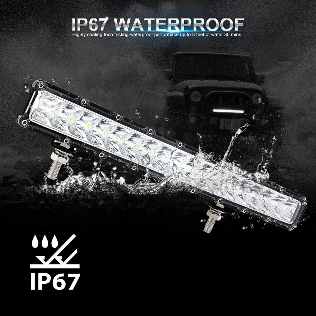 14 Inch 60W Single Row LED Light Bar Pack of 2 O62866