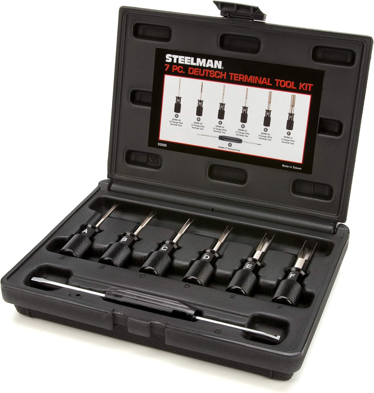 7-Piece Deutsch Terminal Tool Kit with Wedge/Removal Tool and Screwdriver B1888