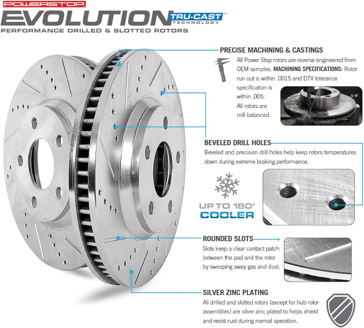Front and Rear Carbon Fiber Brake Pads with Drilled & Slotted Brake Rotors Kit O364
