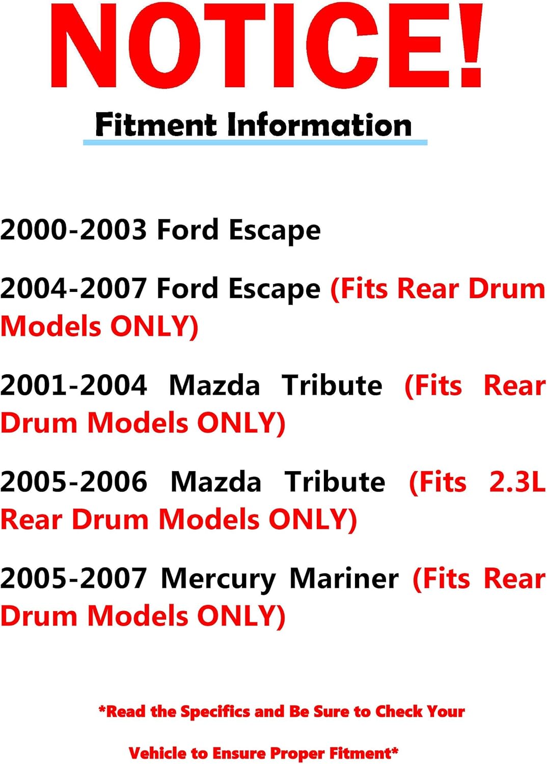 Front Drilled & Slotted Brake Kit Rotors & Ceramic Pads with Hardware & Cleaner for Ford Escape O4892