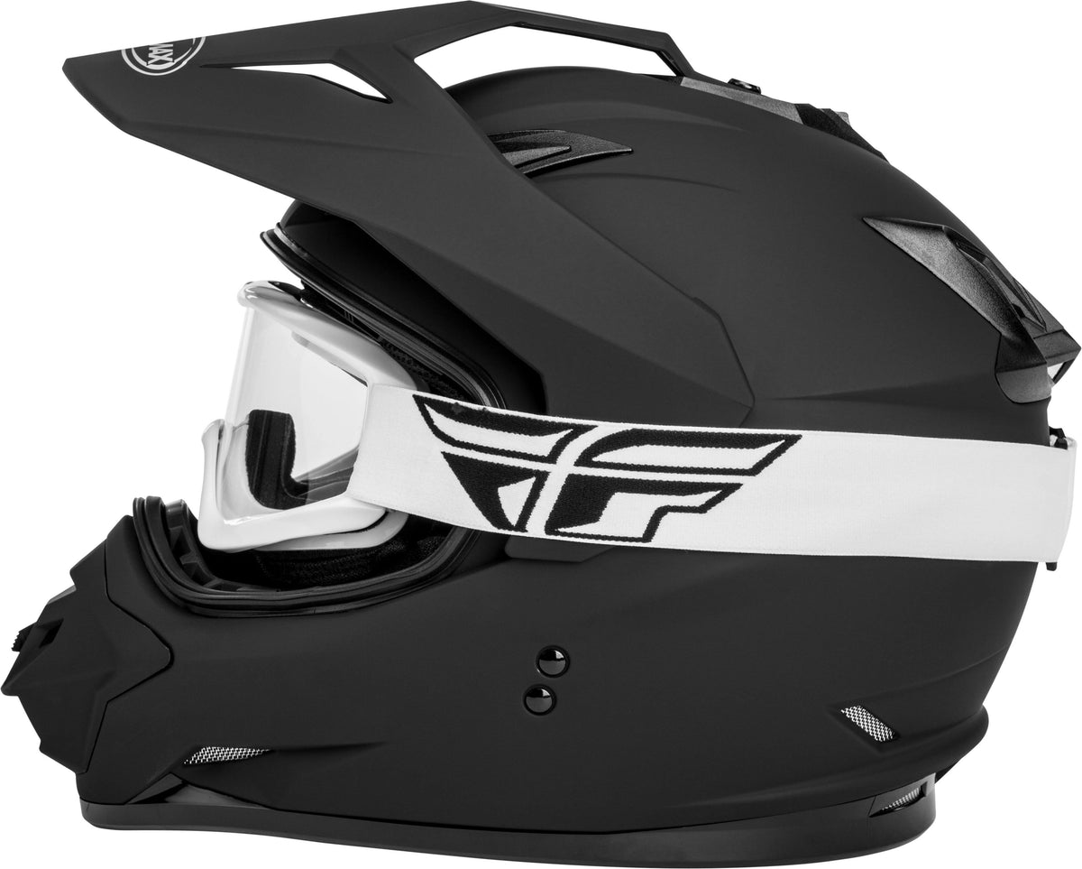 Matte Black Dual-Sport Snow Helmet Q710