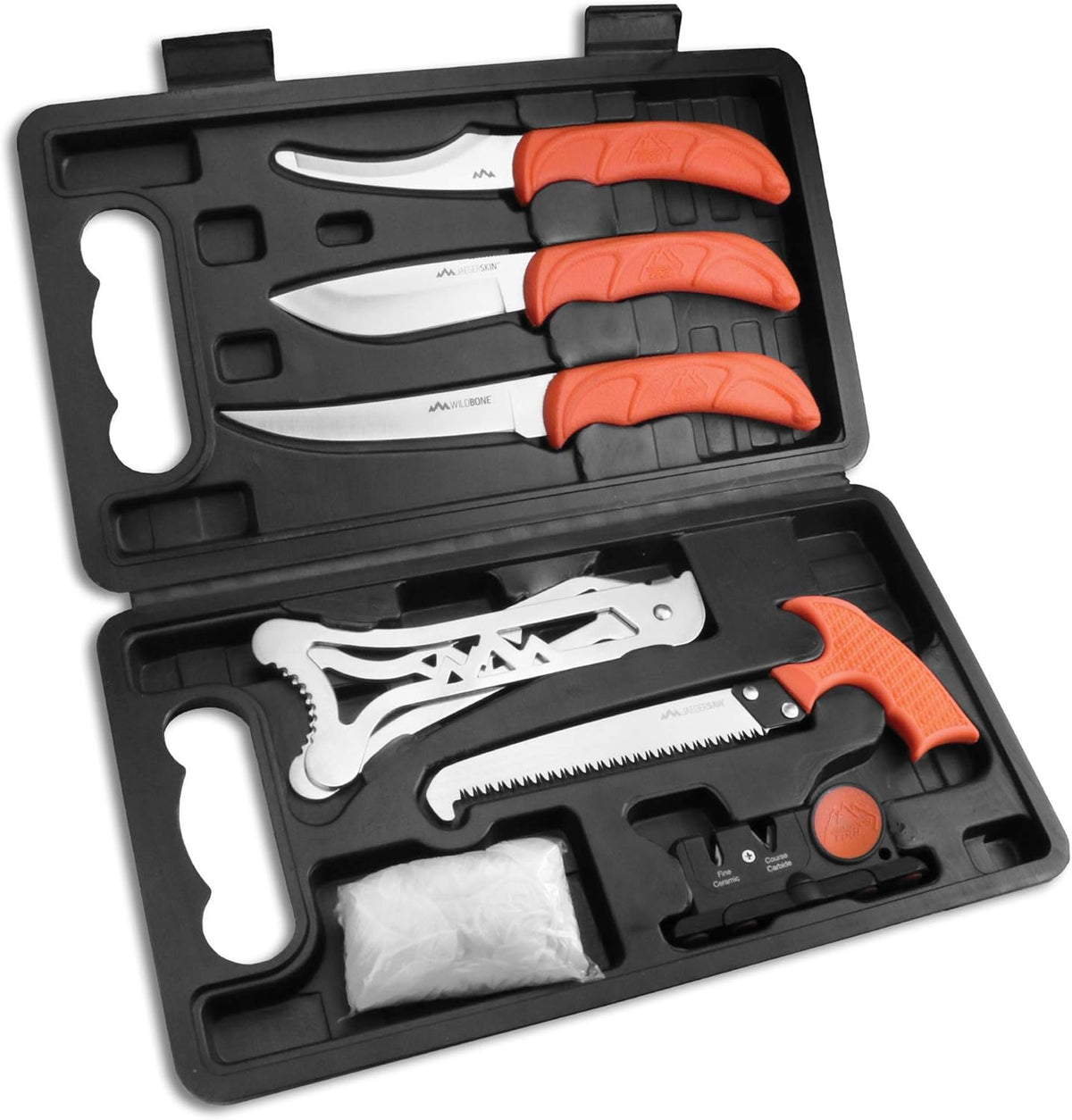 8-Piece Hunting Knife Set with Hard-Side Carry Case J668298