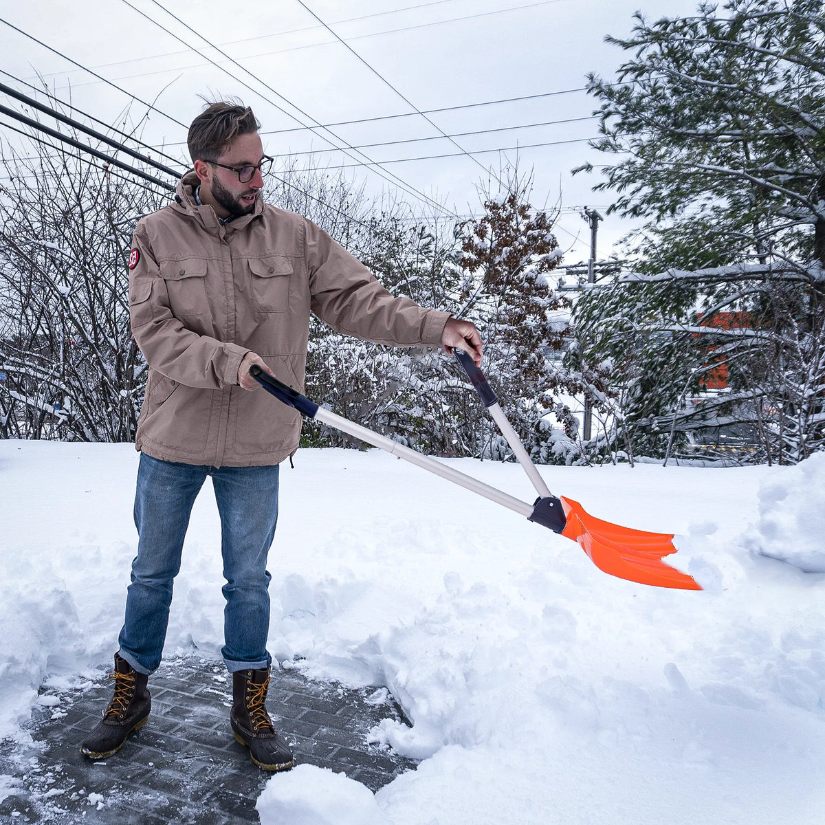 Orange 18 inch Snow Shovel F535992