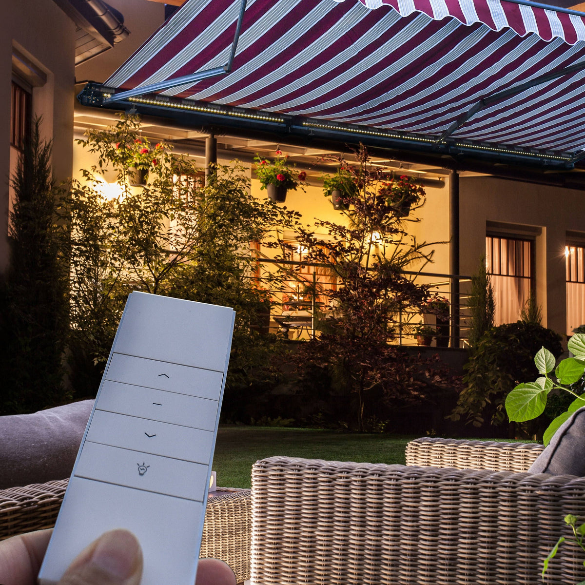 Motorized Retractable Awning Black Y83559