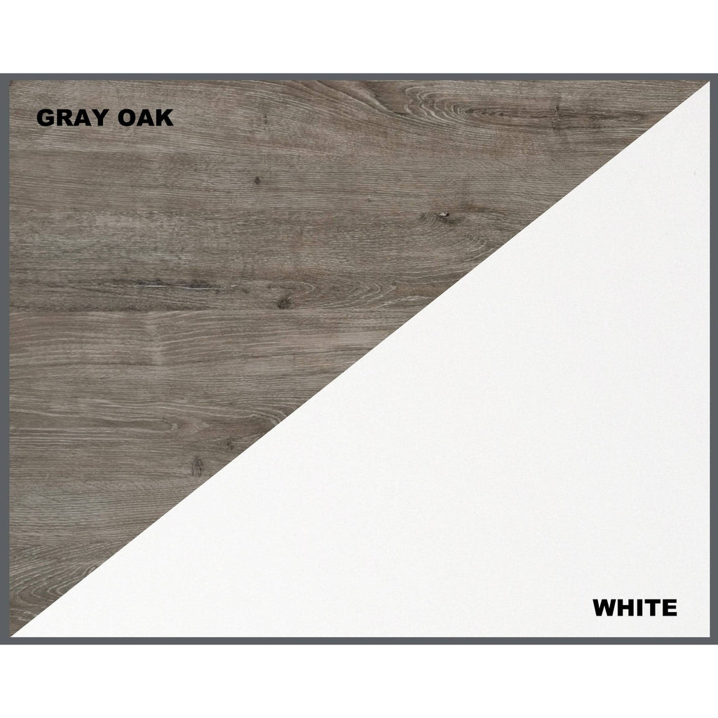 White Gray Oak 3 Drawer Filing Cabinet X6548