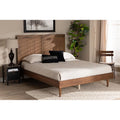Ash Walnut Finished Wood Full Size Platform Bed L1921